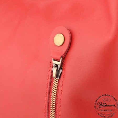  Женская кожаная сумка "Эмилия" (красная)